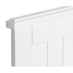 Cama Alicia para colchón de 90 x 190 en madera lacado blanco - Imagen 2