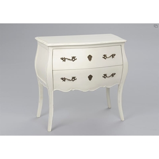 Comoda 2 cajones Murano blanco 80 x 40 x 80 - Imagen 2