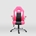 Silla gaming Victoria ROSA / NEGRO con pata estrella 5 ruedas, apoyabrazos abatible y reposacabezas - Imagen 1